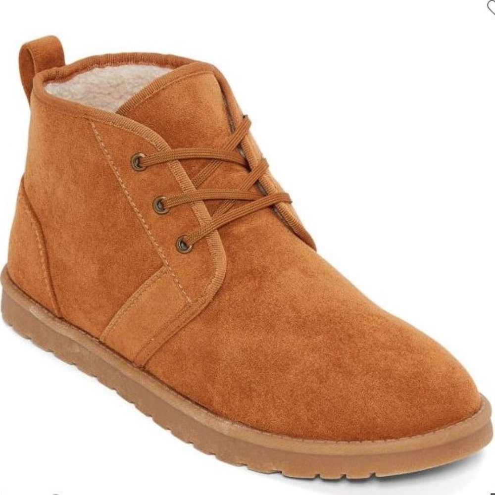 Arizona Jean Co. Men's Driftwood Chukka Boots Flat Heel Cognac Size 8.5 M